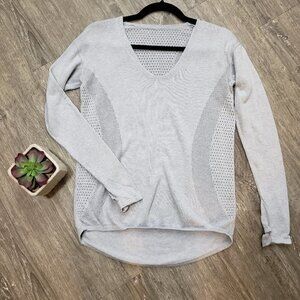 Lululemon Still Movement Sweater Heathered Dawn Blue Sz 6